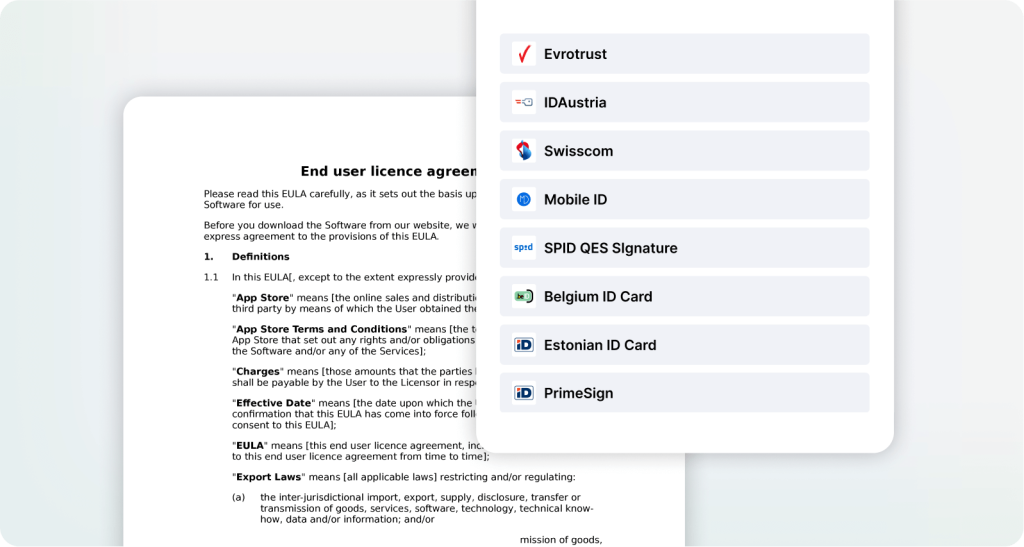 sproof sign eID-Hub Mokcup Step 2