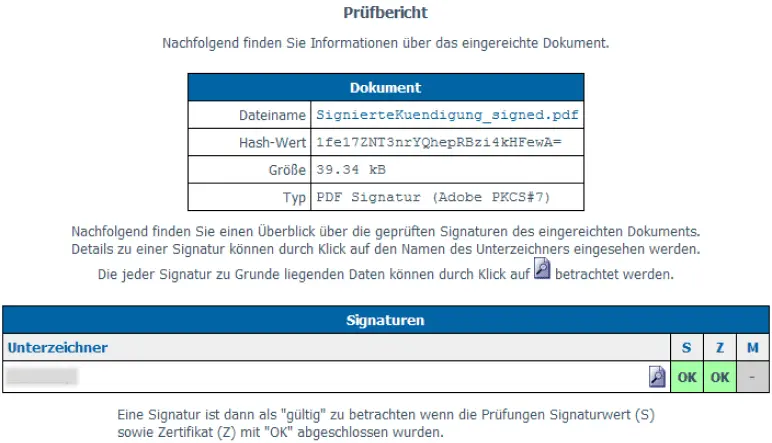 Screenshot Prüfbarkeit RTR